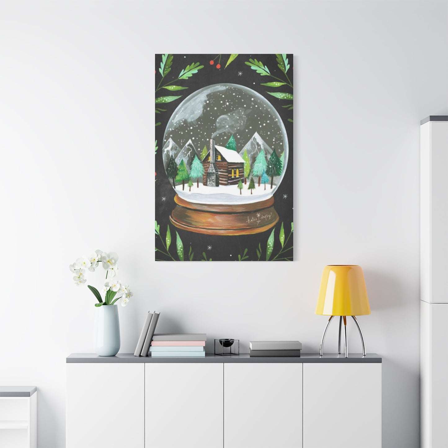 Snow Globe Painting Wall Art & Canvas Prints