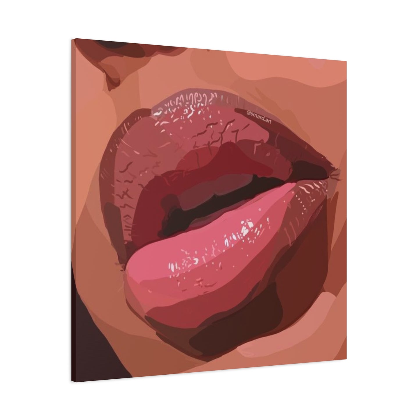 Model Dark Lips Painting Wall Art & Canvas Prints