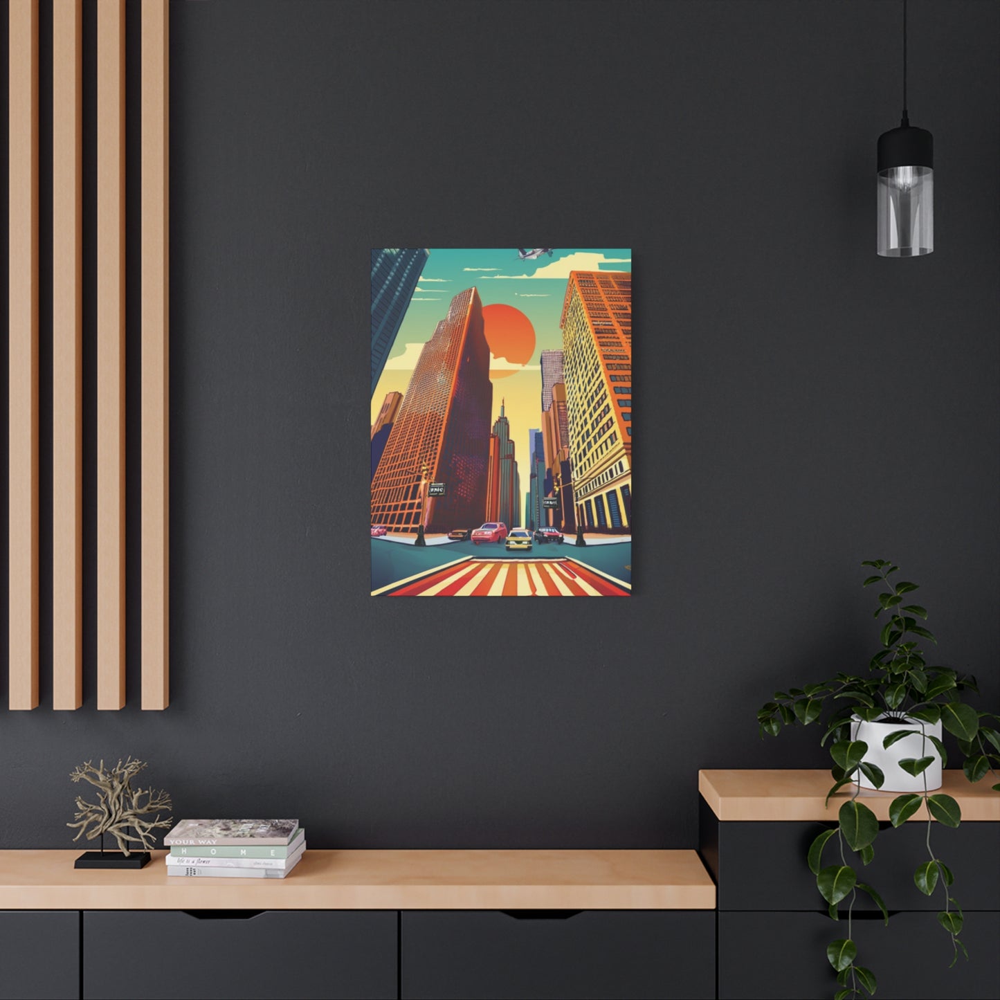 Fish Eye View Of New York Streets Poster NYC Skyline Wall Art & Canvas Prints