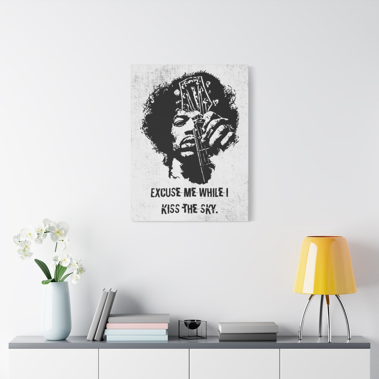 Monochrome Jimi Hendrix Poster Wall Art & Canvas Prints