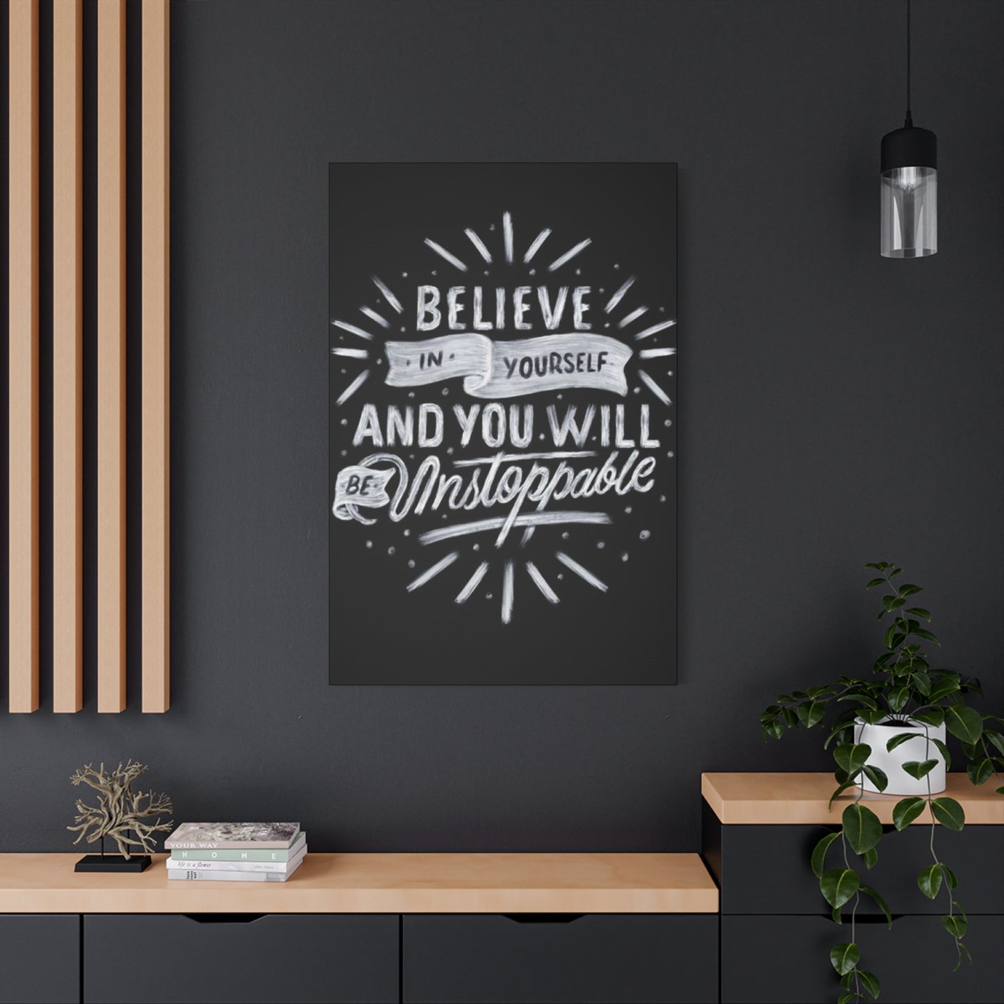 Motivation Quote Chalkboard Wall Art & Canvas Prints