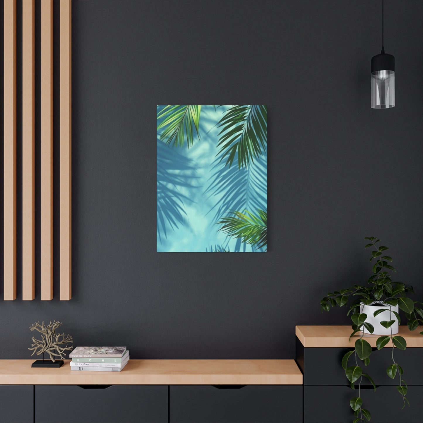 Shadow Of Palm Tree in Pool Wall Art & Canvas Prints