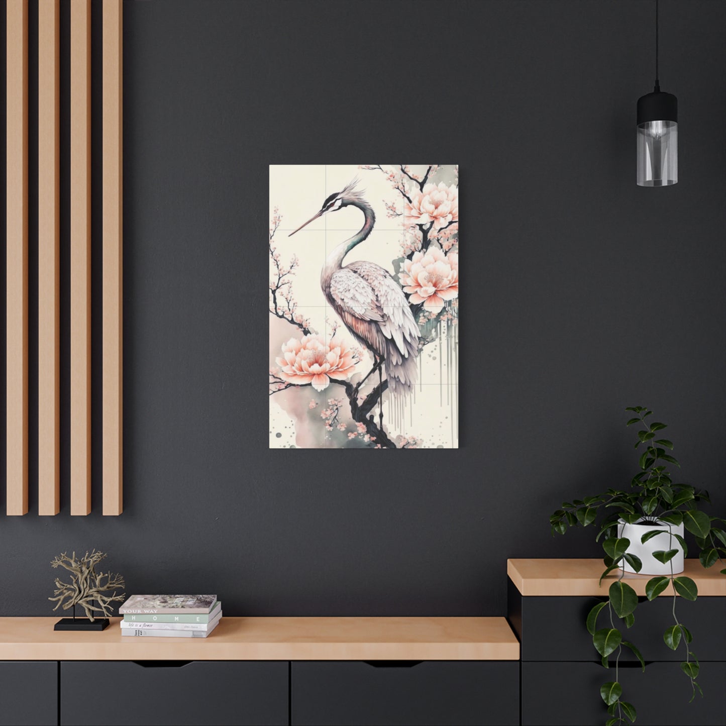 Pink Heron Wall Art & Canvas Prints