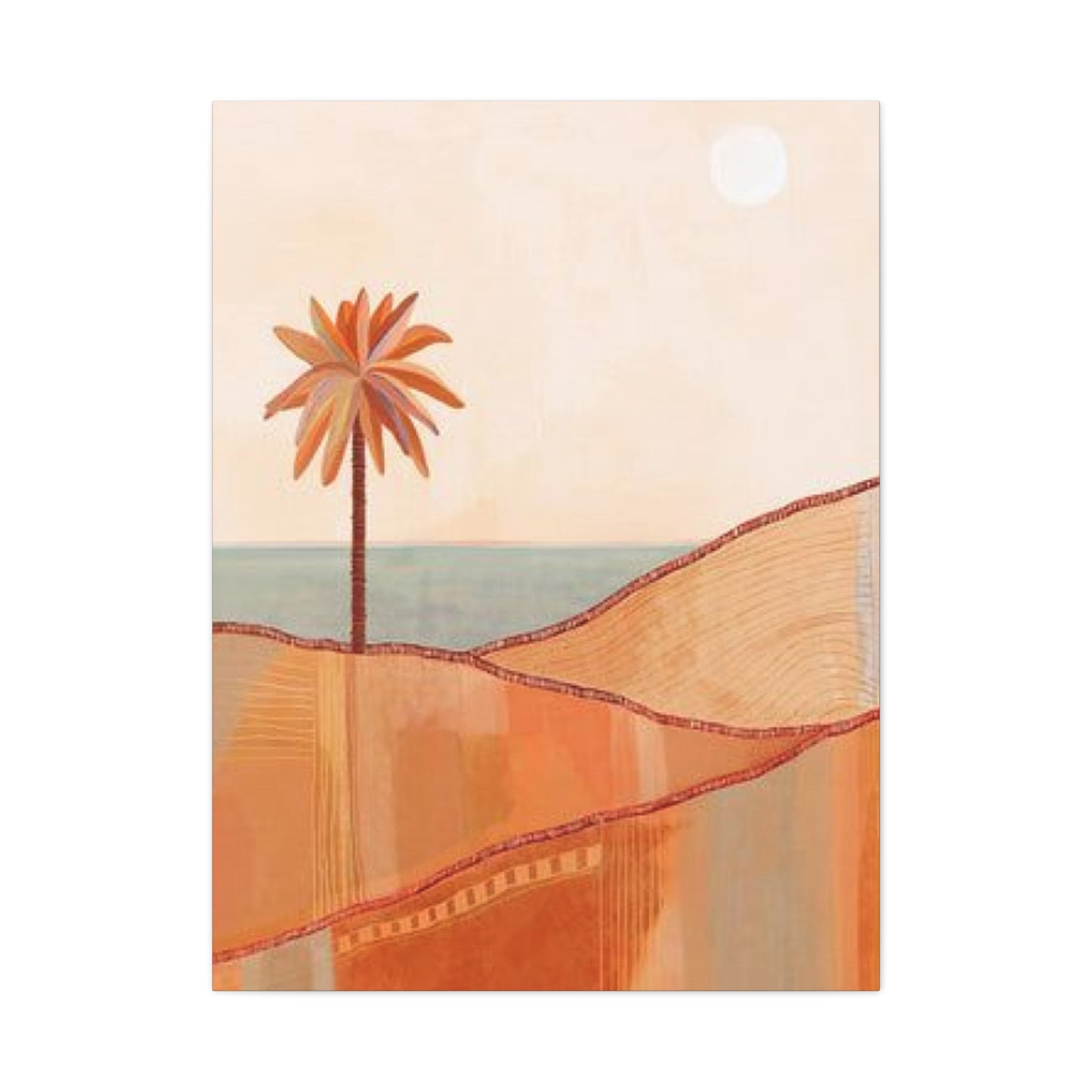 Brown Palm Tree In The Desert Wall Art & Canvas Prints