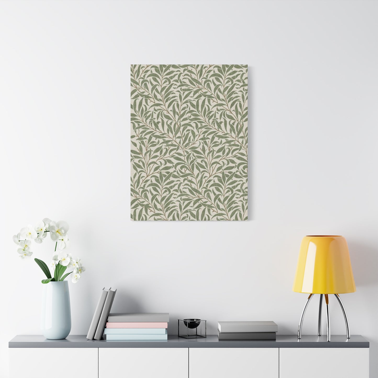 Olive Green Plant Pattern Poster Wall Art & Canvas Prints