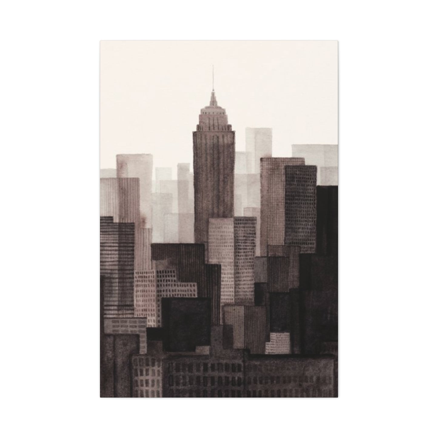 Black & White City Skyline NYC Skyline Wall Art & Canvas Prints