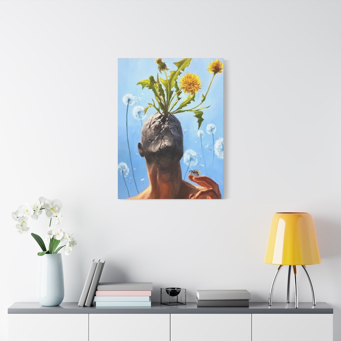 Plant In A Face Modernism Wall Art & Canvas Prints