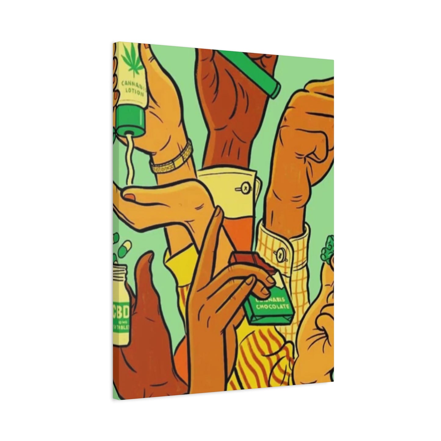 Colorful Cannabis Chocolate Box Marijuana Wall Art & Canvas Prints