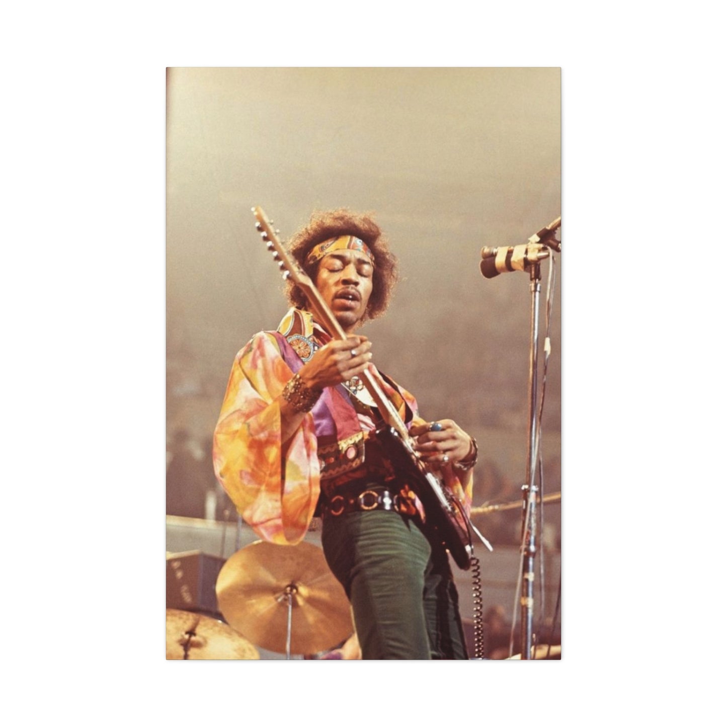 Jimi Hendrix Playing Instrument Wall Art & Canvas Prints