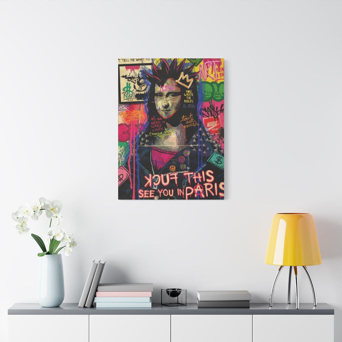 Mona Lisa Abstract Mixed Media Wall Art & Canvas Prints