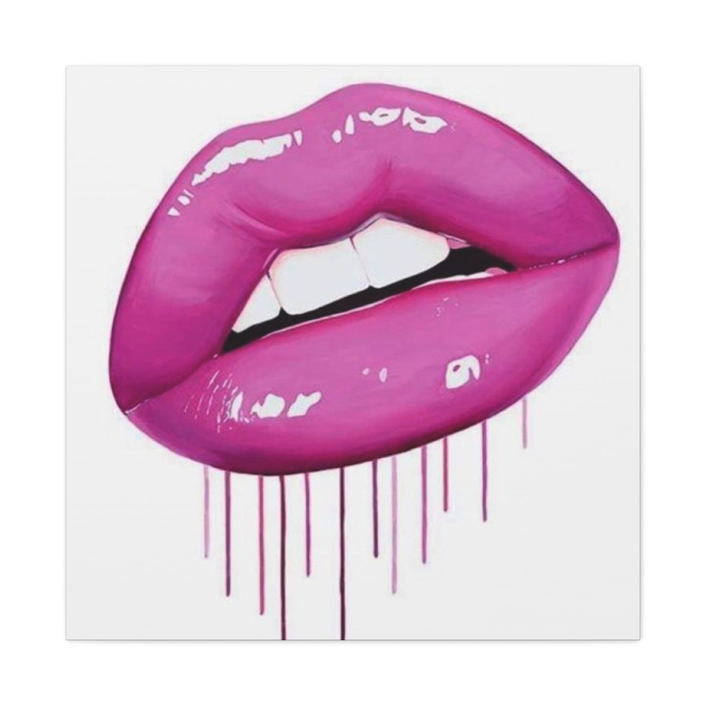 Dark Pink Lips Wall Art & Canvas Prints