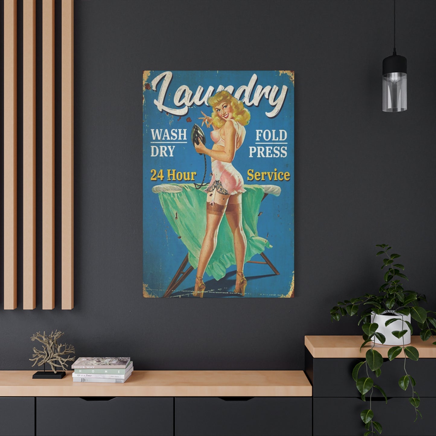 Advertisement Poster Laundry Wall Art & Canvas Prints