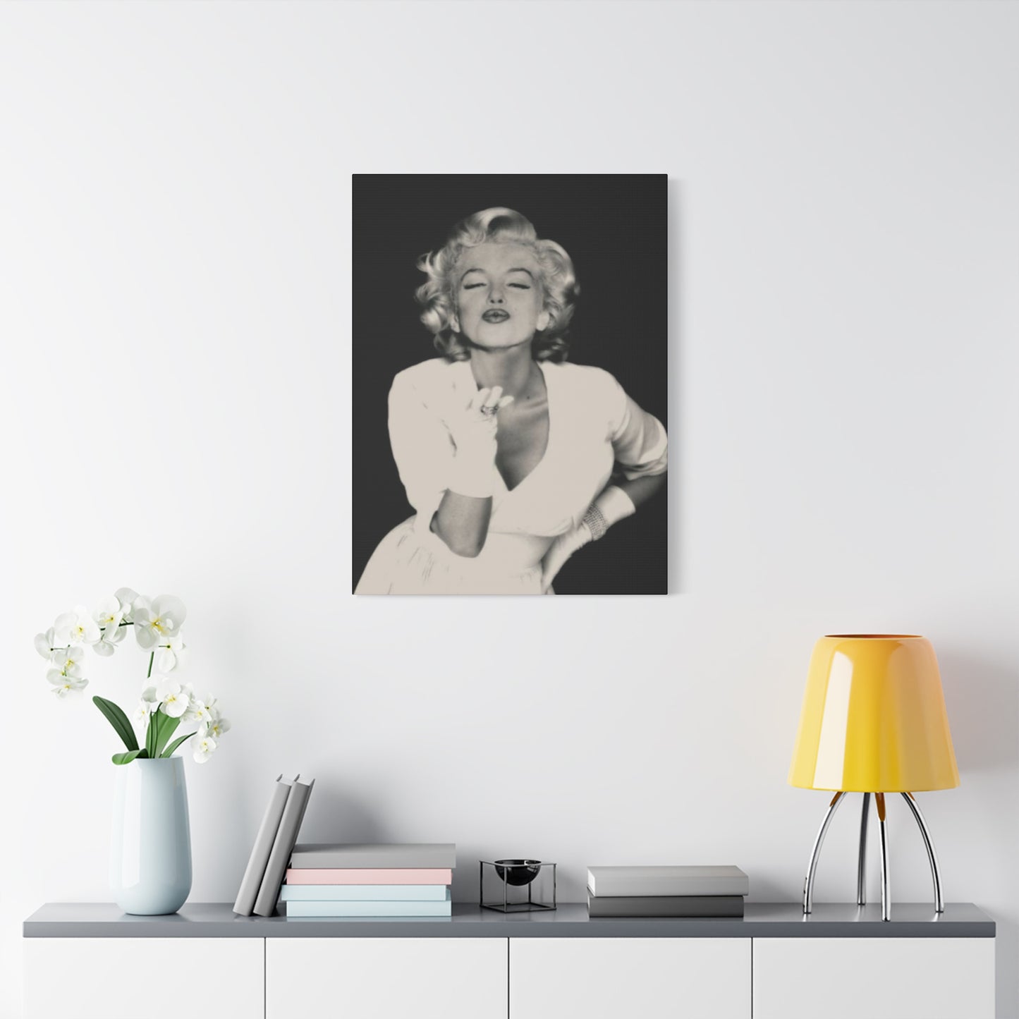 Beautiful Marilyn Monroe Flying Kiss Candid Photo Wall Art & Canvas Prints