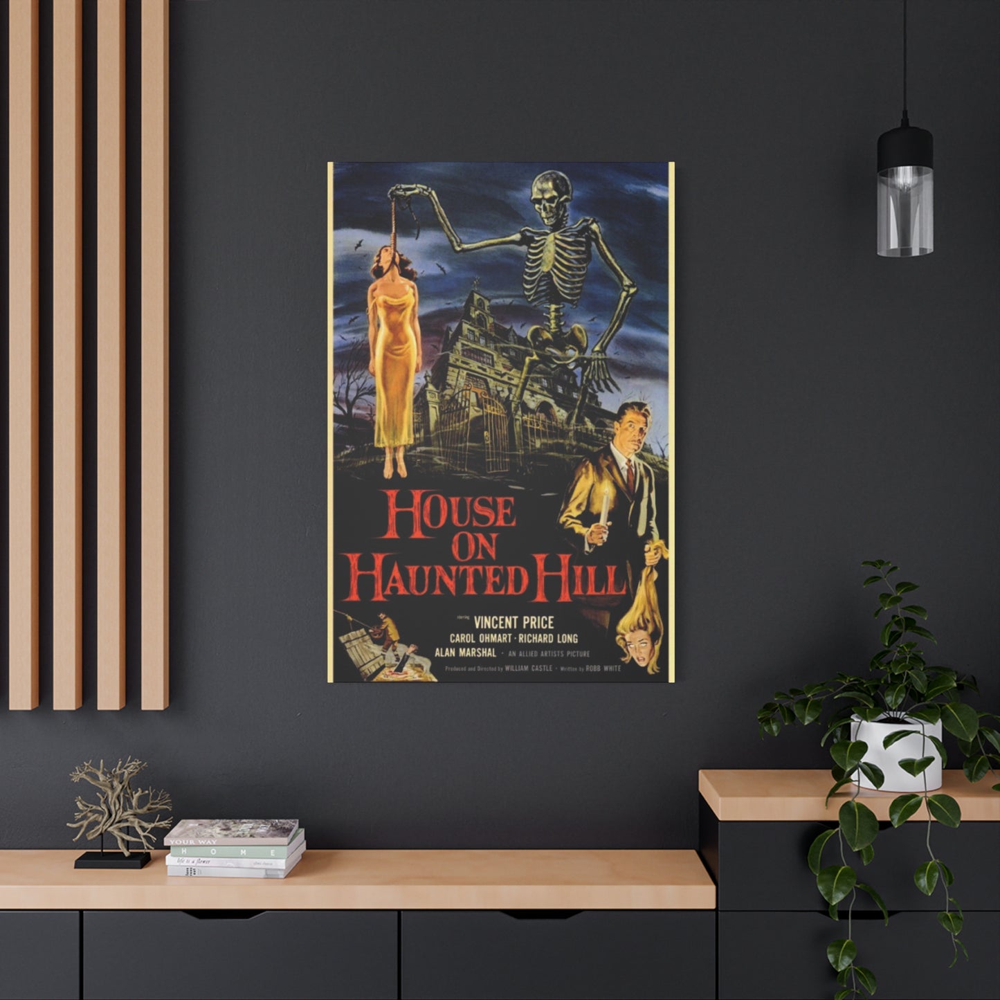 House Of Haunted Hills Horror Movie Poster Wall Art & Canvas Prints