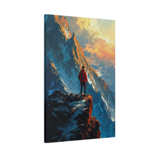 Man in Mountains Wall Art & Canvas Prints