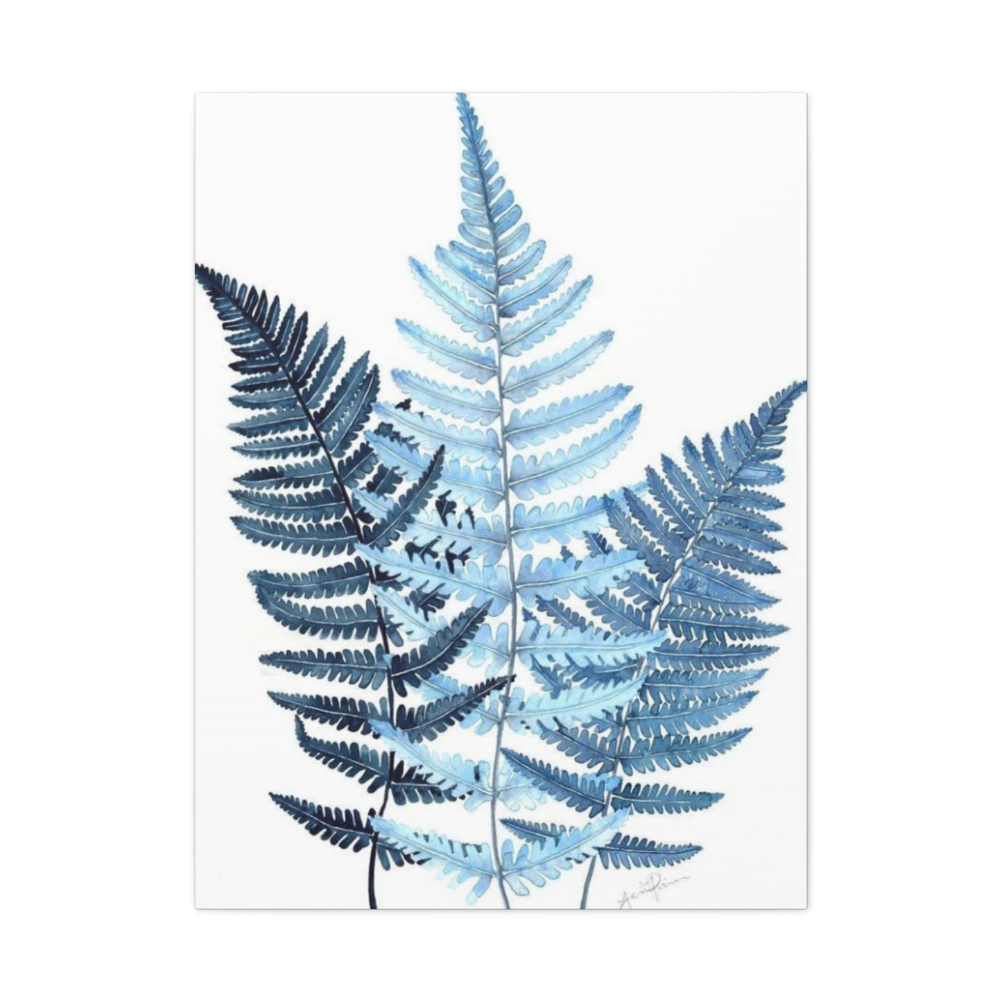 Blue Leaves Entryway Wall Art & Canvas Prints