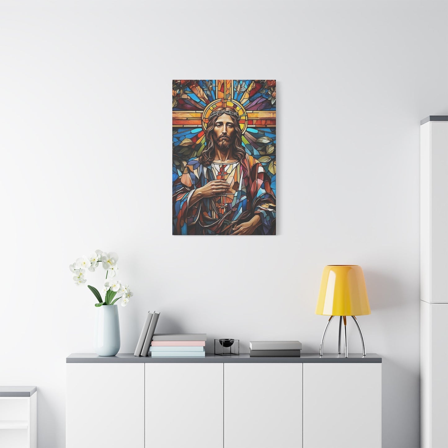 Colorblock Jesus Wall Art & Canvas Prints