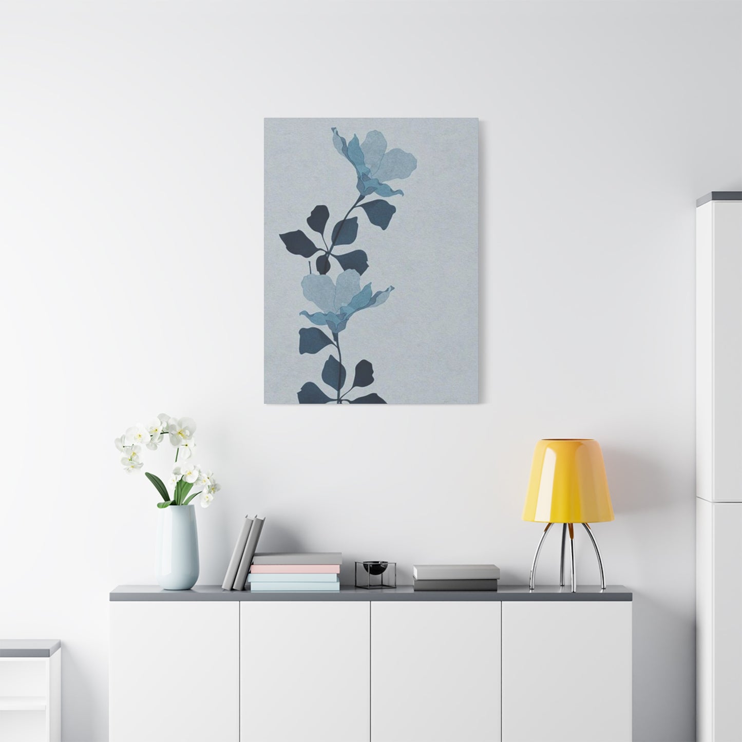 Blue Leaves Entryway Wall Art & Canvas Prints