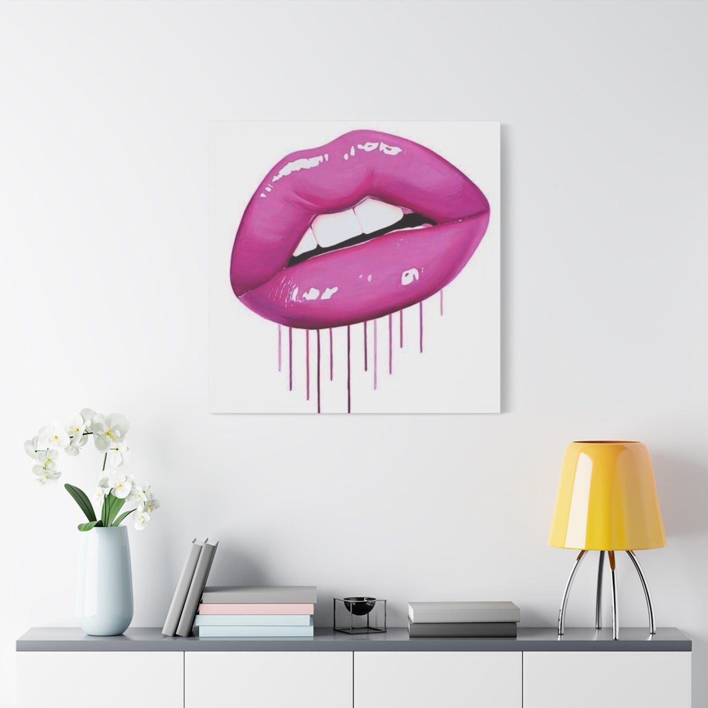 Dark Pink Lips Wall Art & Canvas Prints