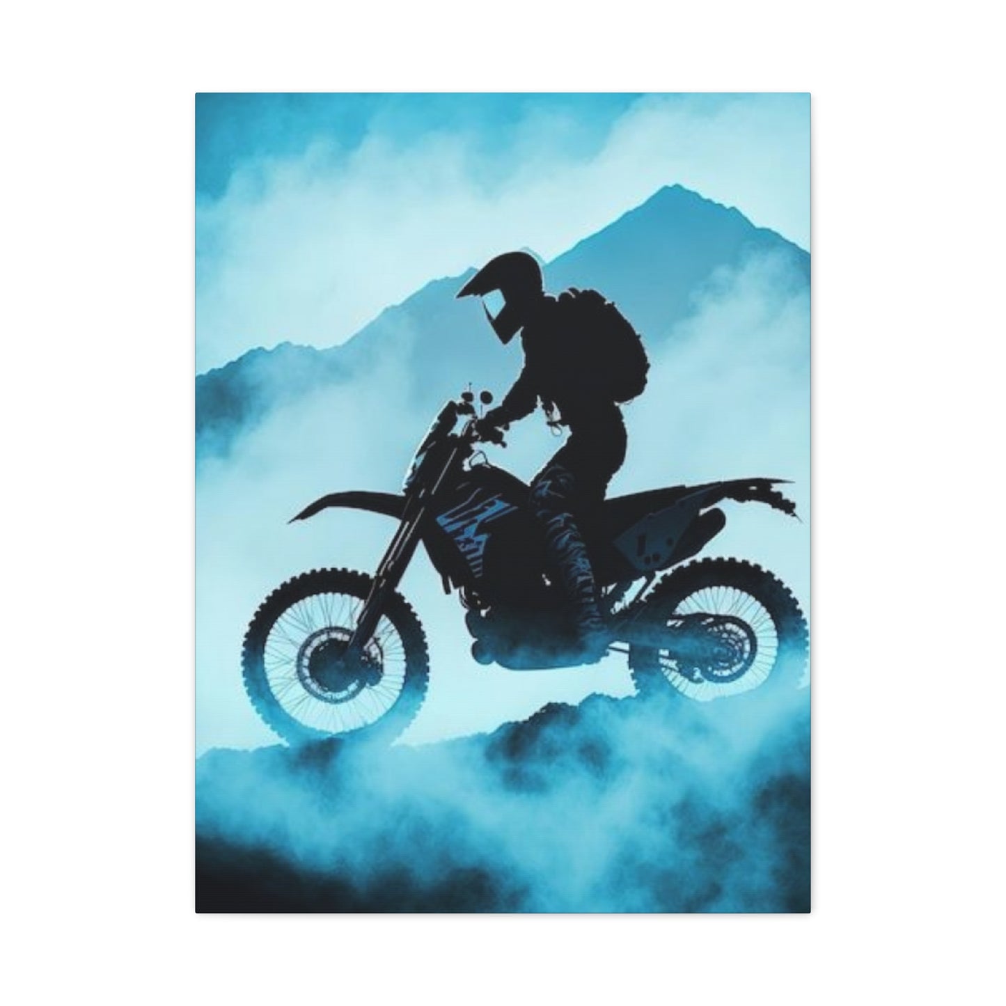 Mountain Biking Motorcycle Wall Art & Canvas Prints