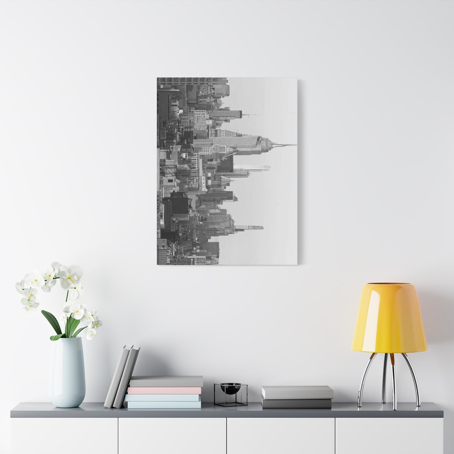 Black & White Manhattan City Skyline NYC Skyline Wall Art & Canvas Prints