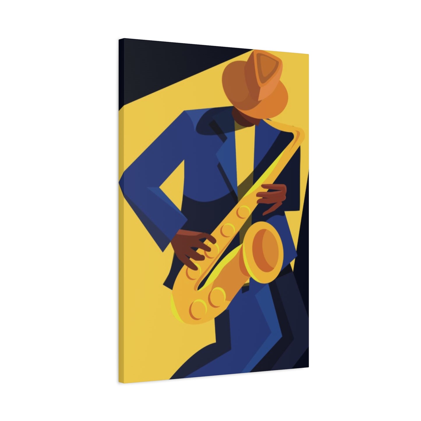 Artist With Saxophone Painting Jazz Wall Art & Canvas Prints