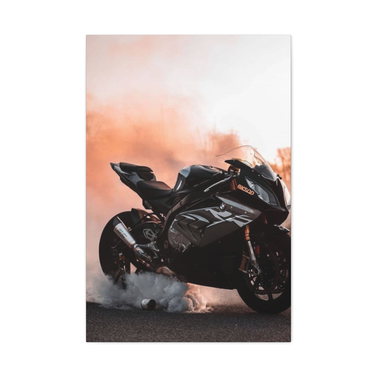 Superbike Burnout Motorcycle Wall Art & Canvas Prints