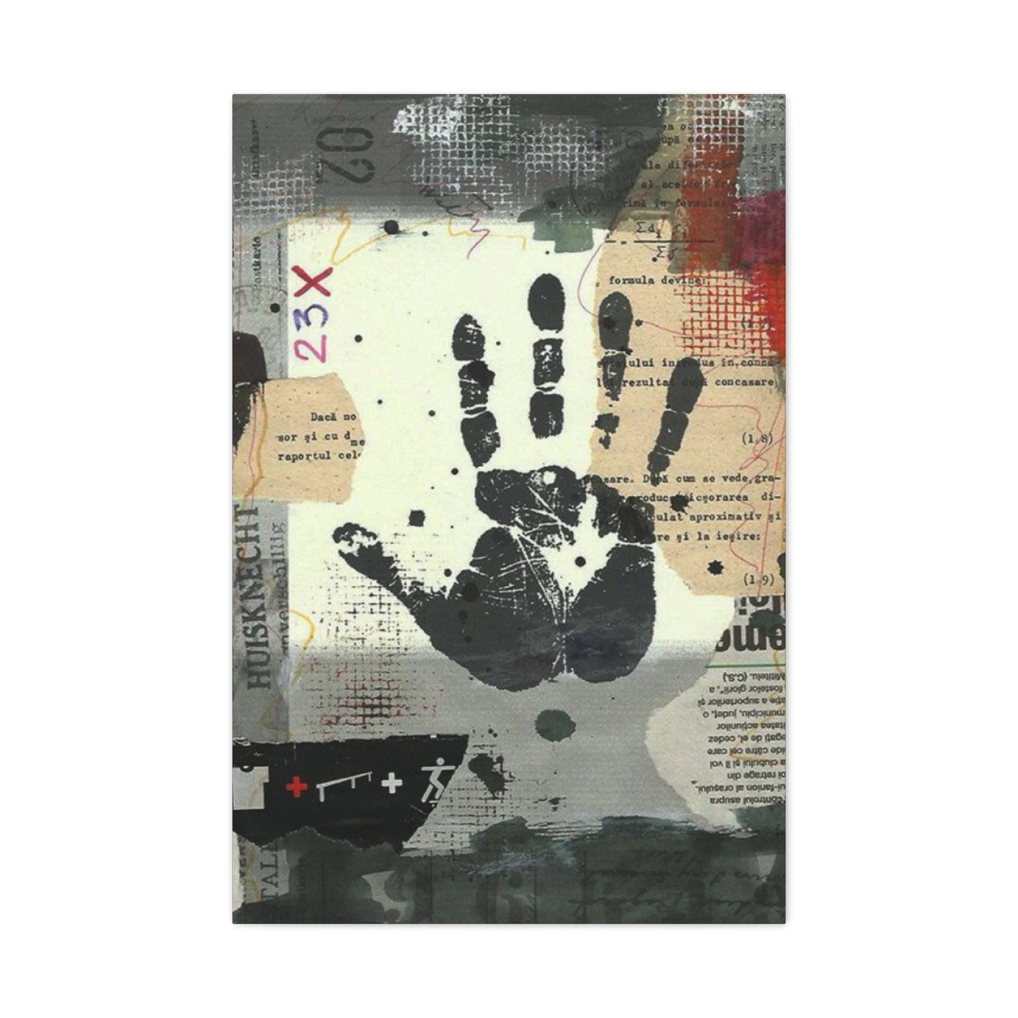 Handprint Abstract Mixed Media Wall Art & Canvas Prints