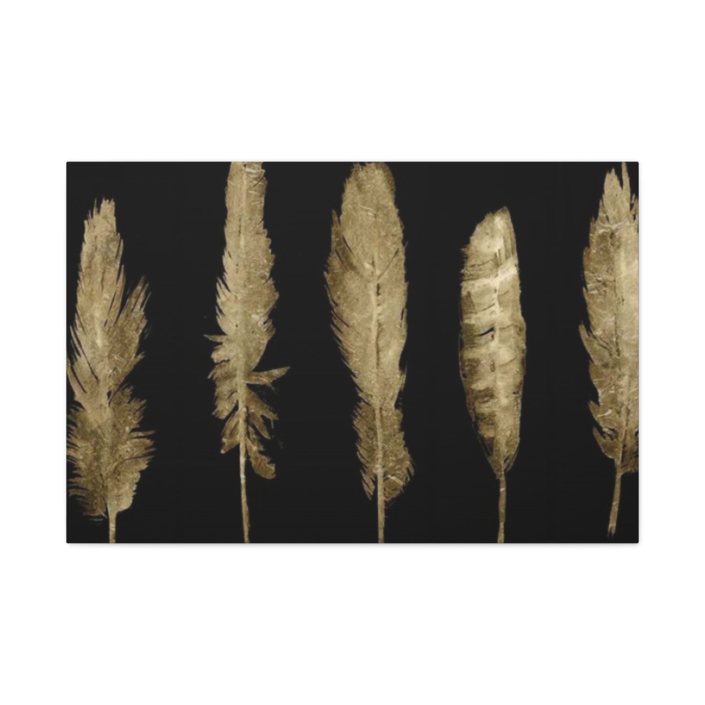 Golden Feather Wall Art & Canvas Prints