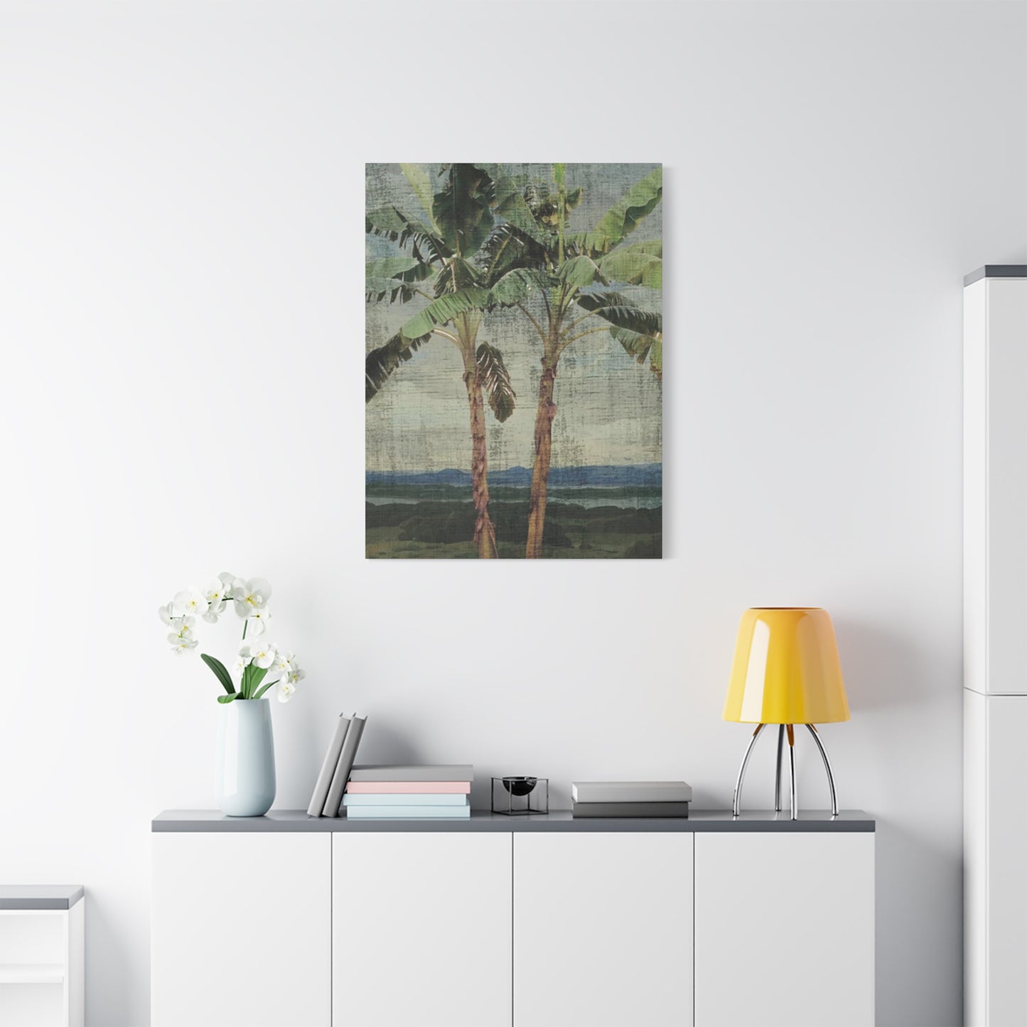 Two Palm Tree On The Beach Wall Art & Canvas Prints