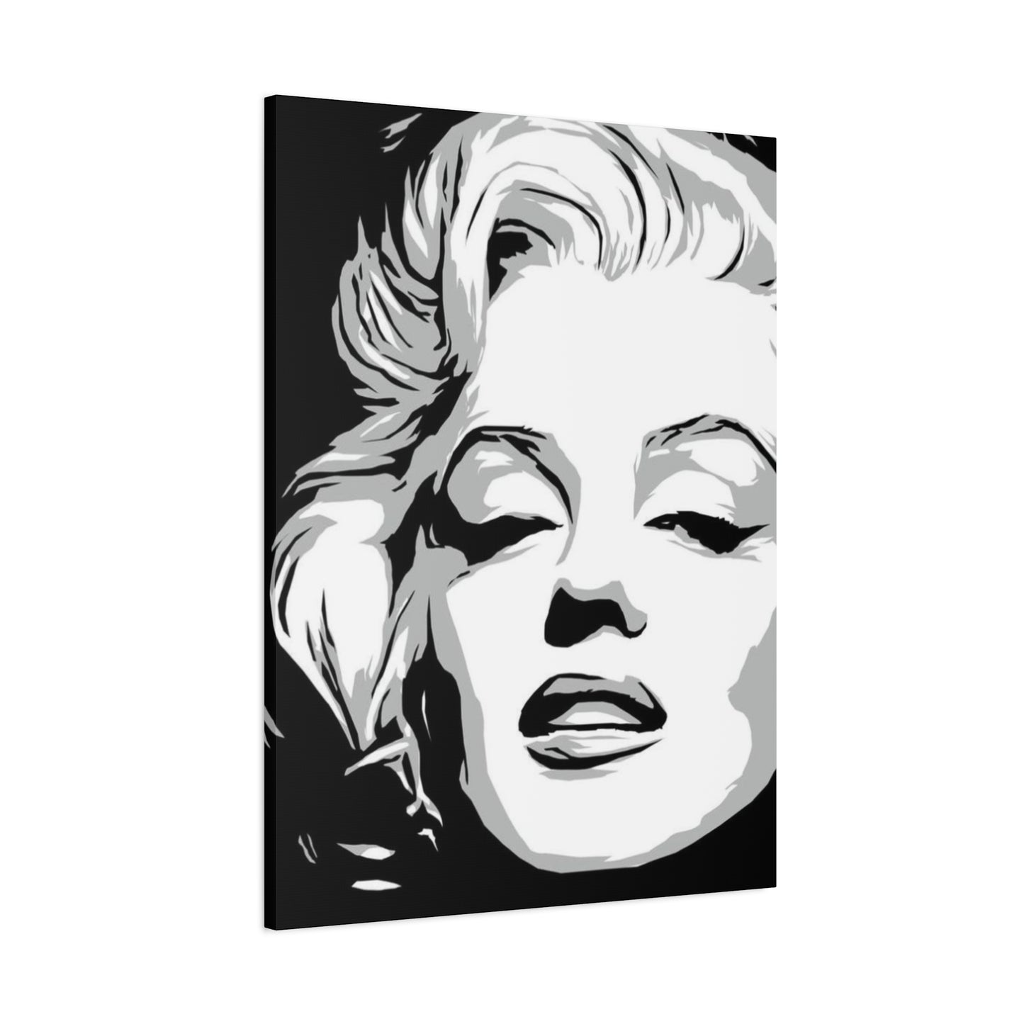 Monochrome Beautiful Marilyn Monroe Drawing Wall Art & Canvas Prints