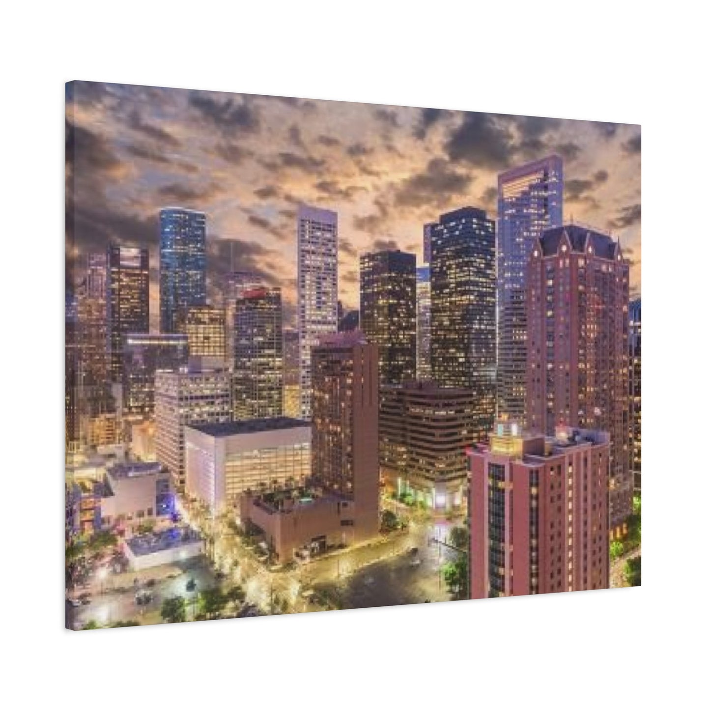 Beautiful Evening Houston Skylines Wall Art & Canvas Prints