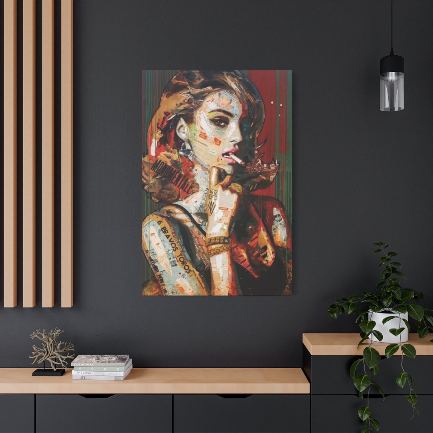 Smoking Women Mixed Media Wall Art & Canvas Prints