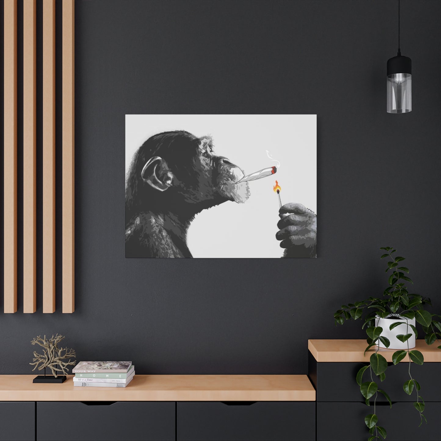 Chimpanzee Smoking Wall Art & Canvas Prints