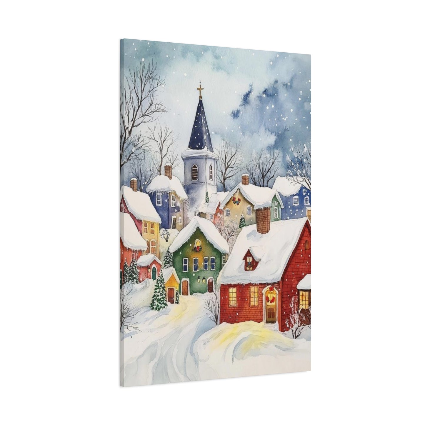 Snowy Town Wall Art & Canvas Prints