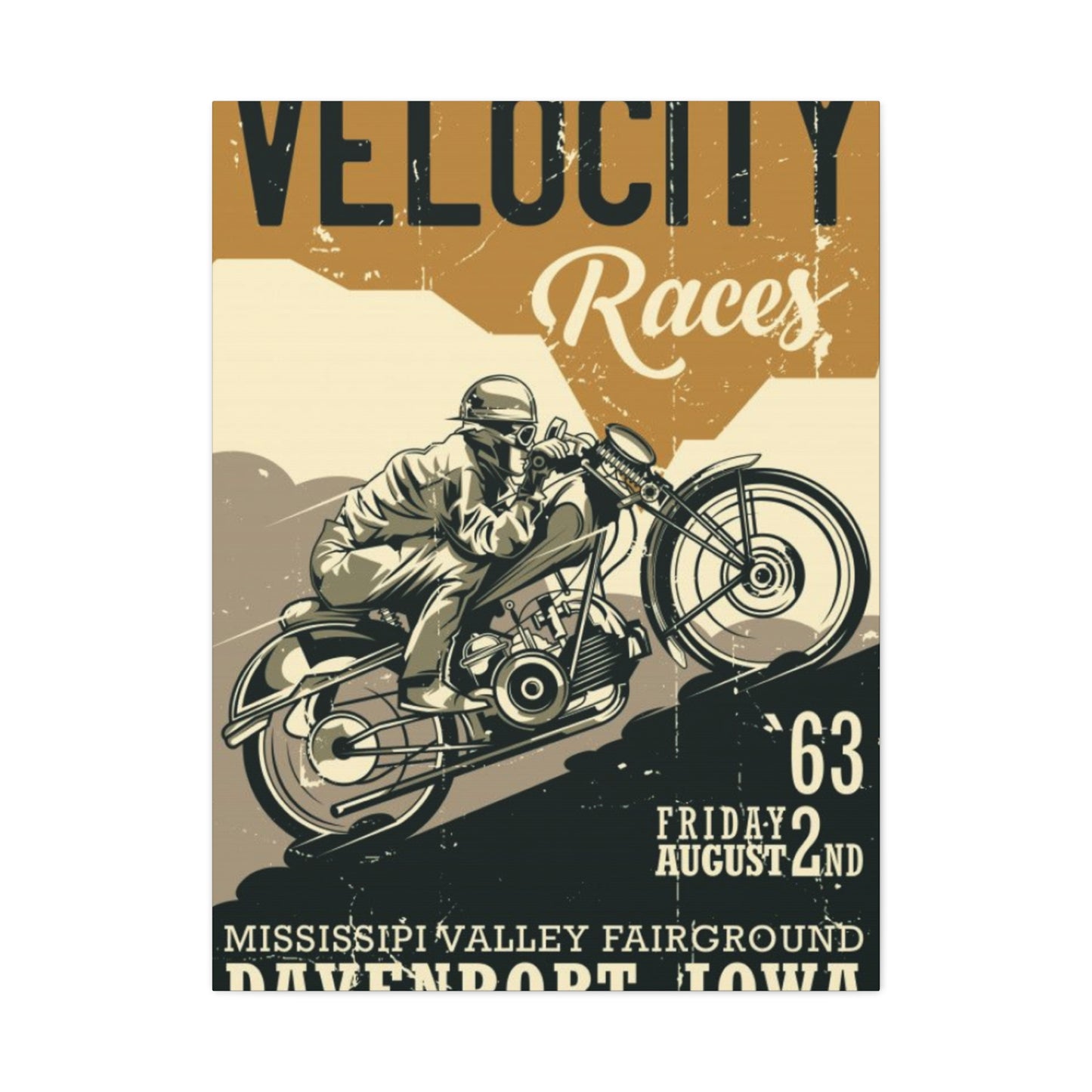 Velocity Races Motorcycle Wall Art & Canvas Prints