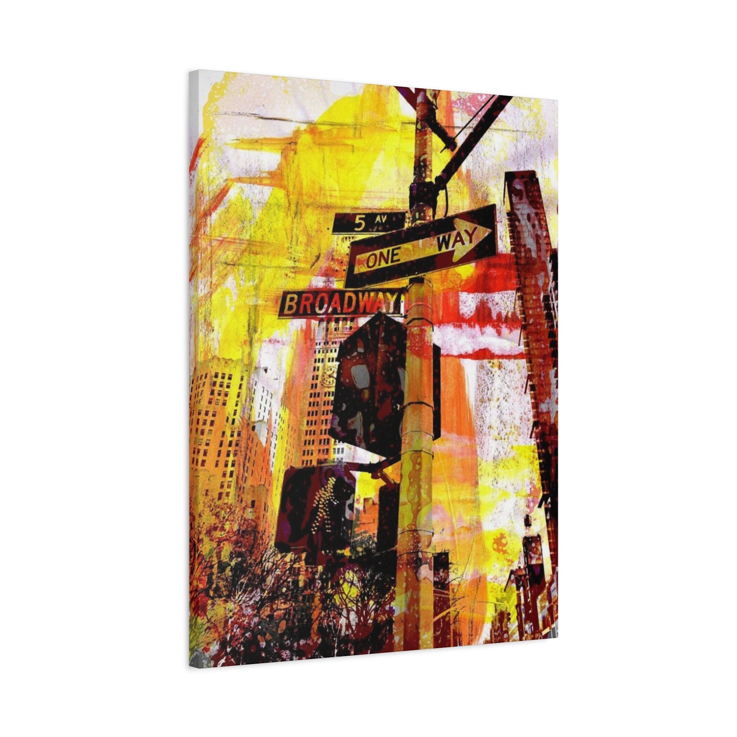 Sign Way Painting Mixed Media Wall Art & Canvas Prints