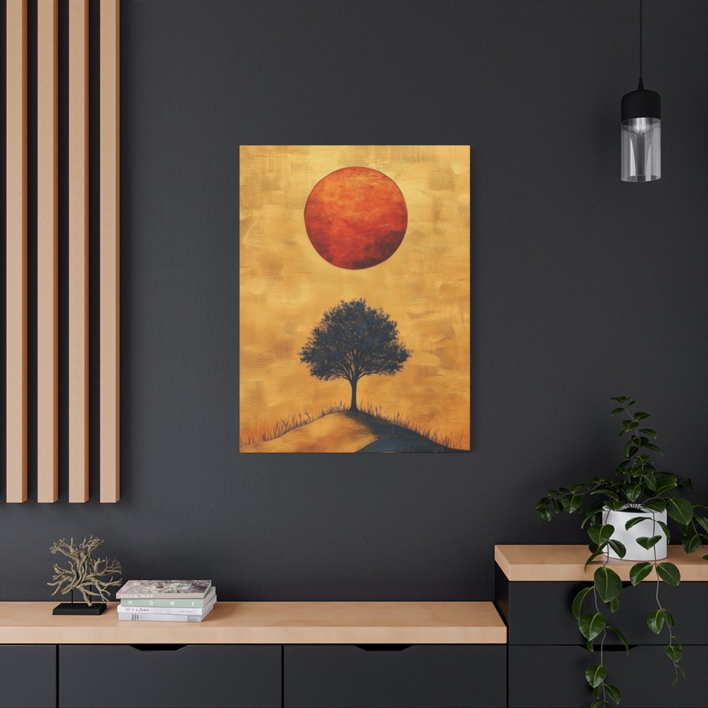 Sun And Tree Modernism Wall Art & Canvas Prints