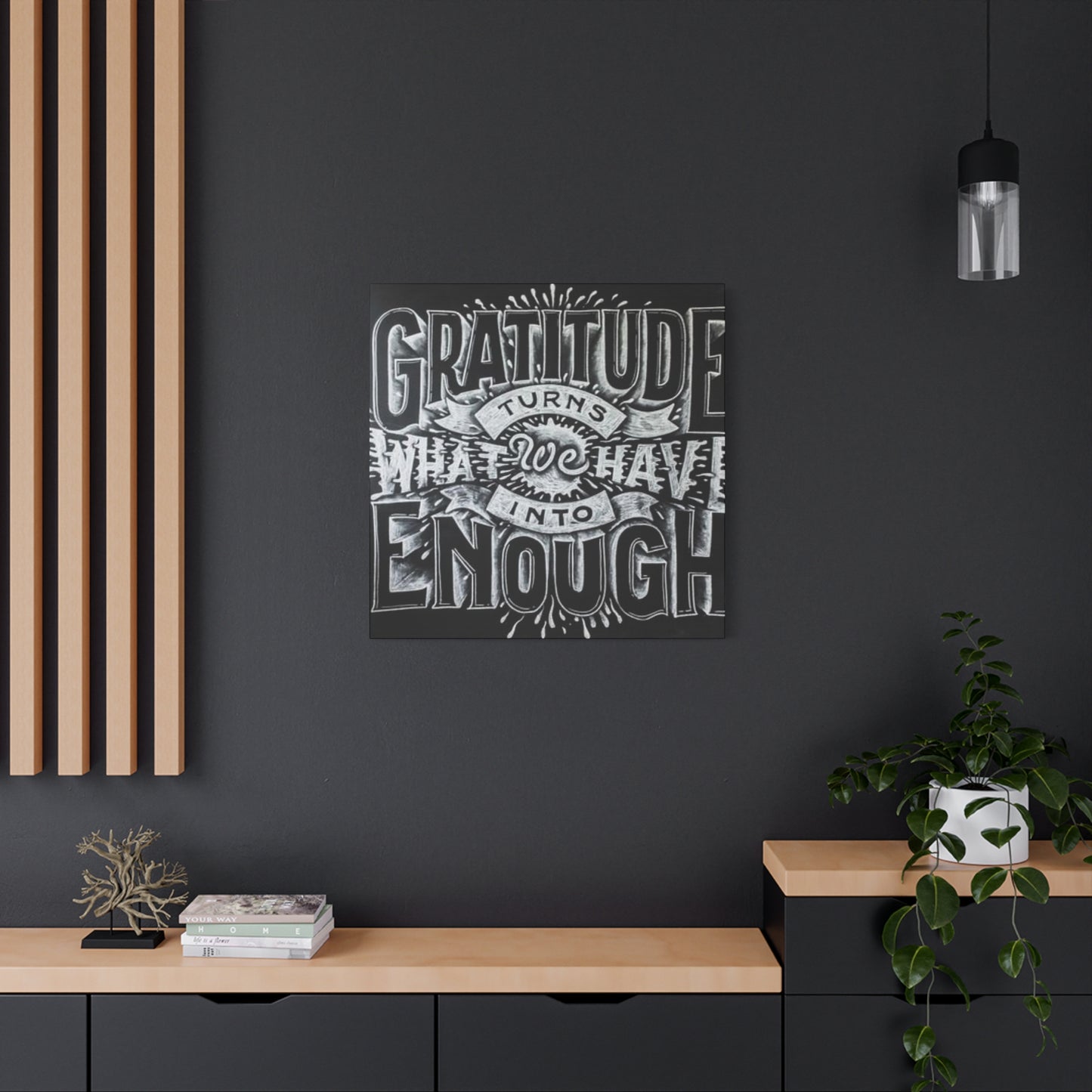 Gratitude Chalkboard Wall Art & Canvas Prints