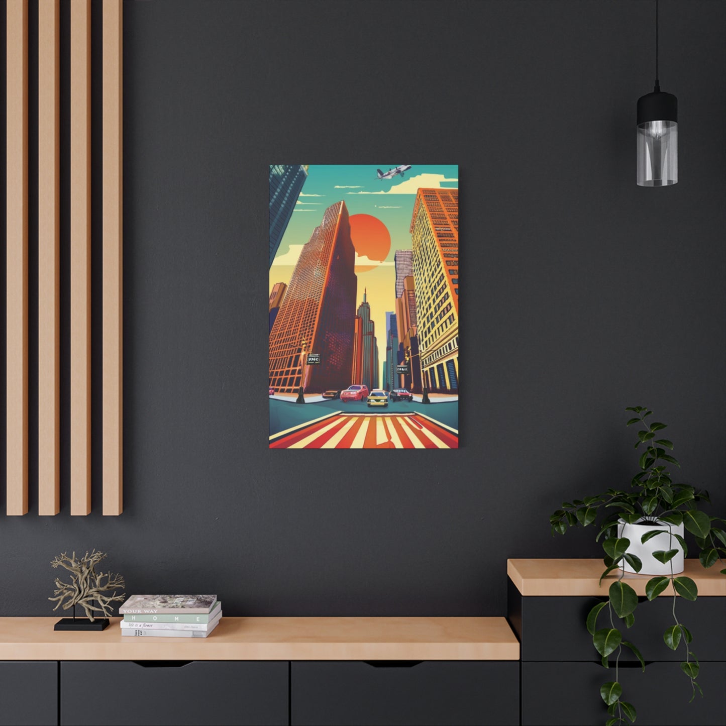 Fish Eye View Of New York Streets Poster NYC Skyline Wall Art & Canvas Prints