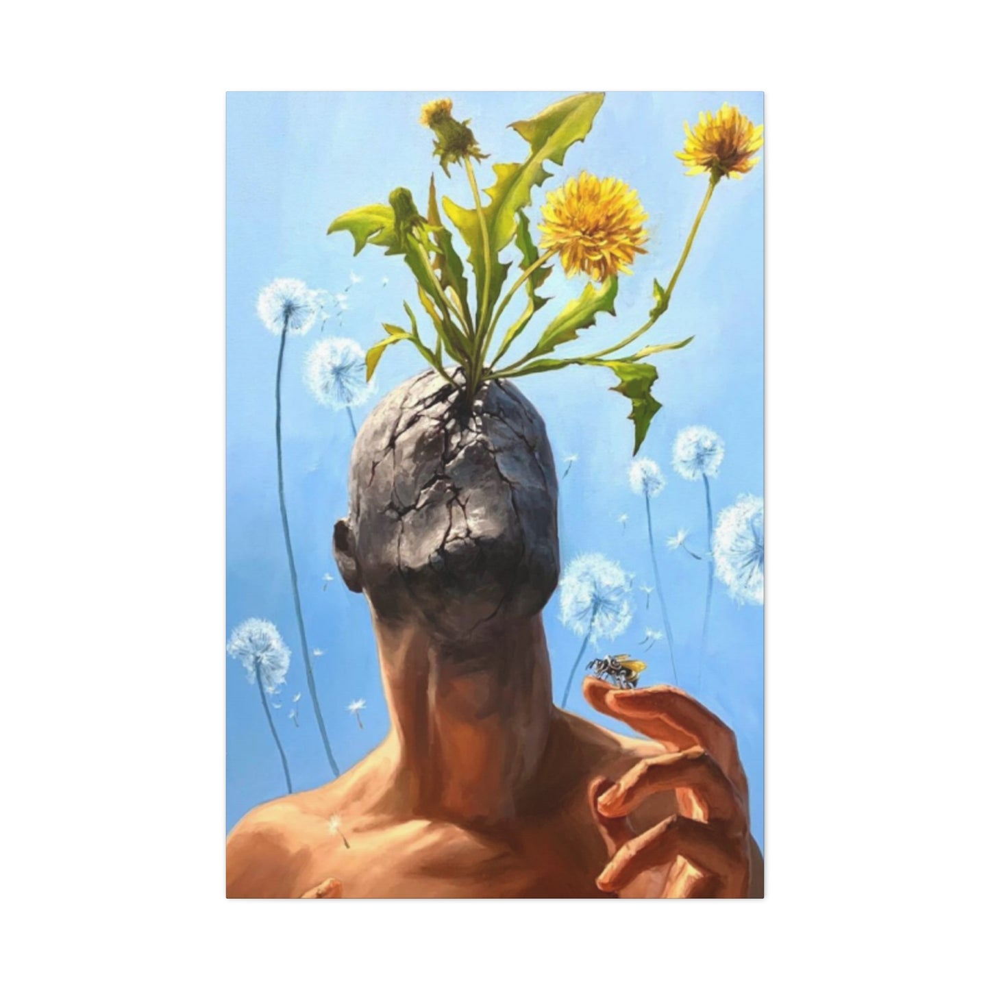 Plant In A Face Modernism Wall Art & Canvas Prints