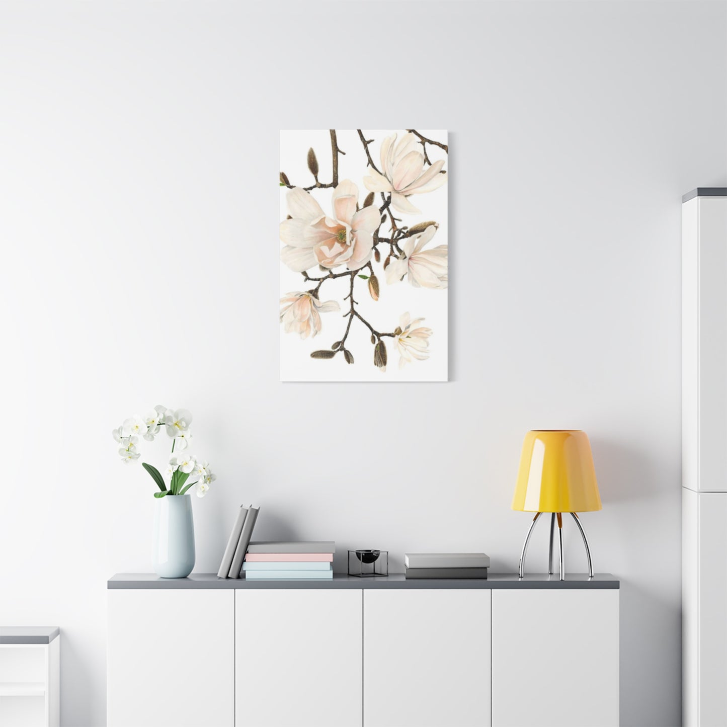 Pink Magnolia Flower Painting Wall Art & Canvas Prints