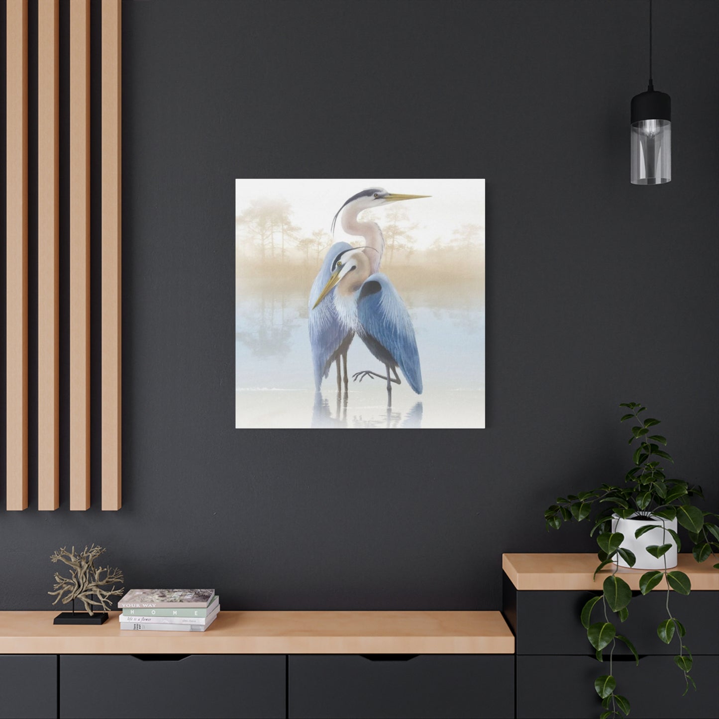 Beautiful Couple Herons Wall Art & Canvas Prints