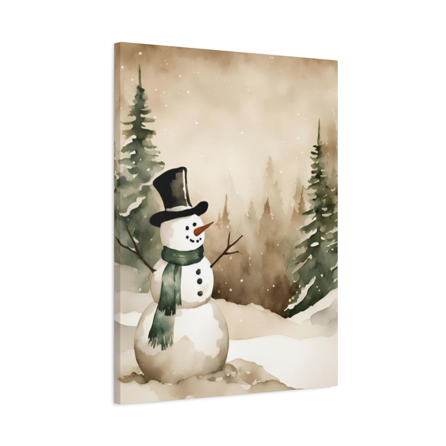 Happy Snowman Wall Art & Canvas Prints