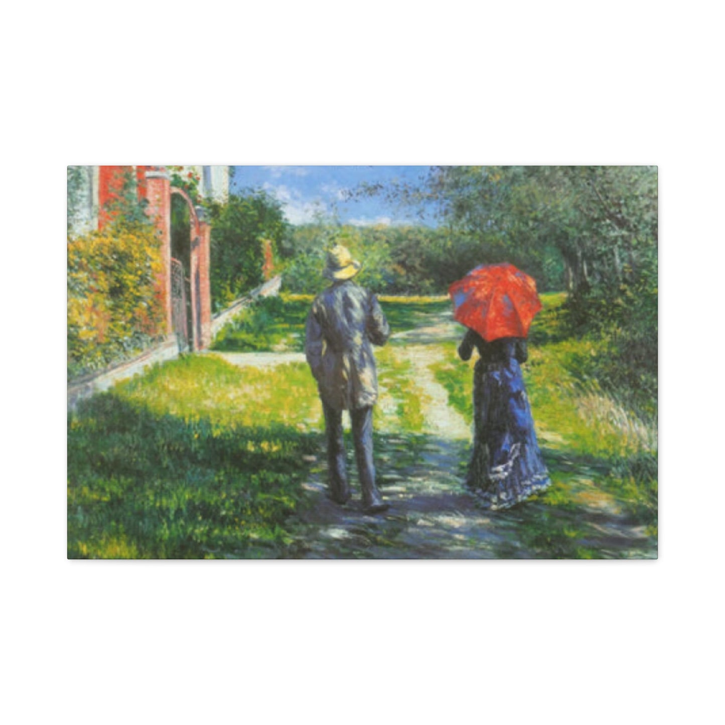 Walking Couple Gustav Painting Wall Art & Canvas Prints