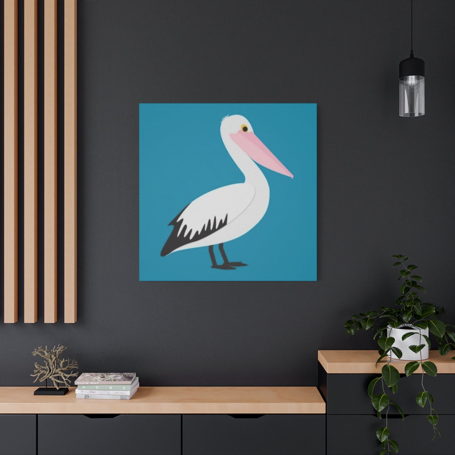 Pelican Cartoon Poster Wall Art & Canvas Prints