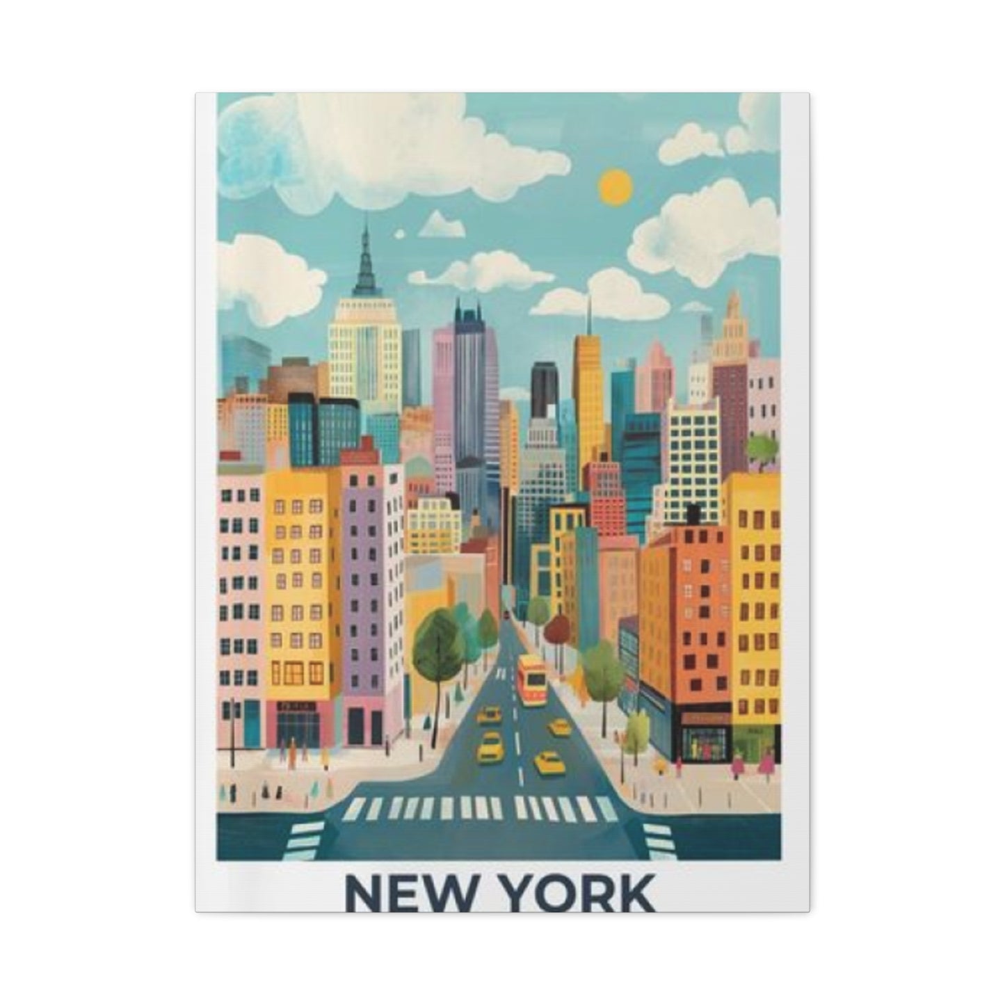 Painting Of New York Streets NYC Skyline Wall Art & Canvas Prints