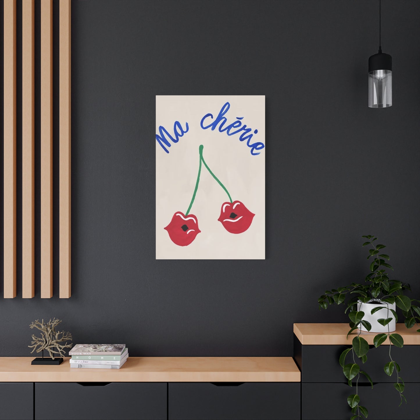 Lips Shaped Cherry Wall Art & Canvas Prints