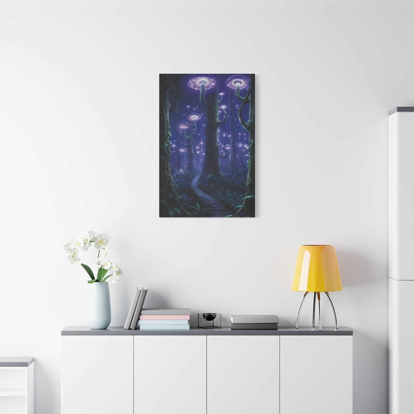 Glowing Mushroom Forest Wall Art & Canvas Prints