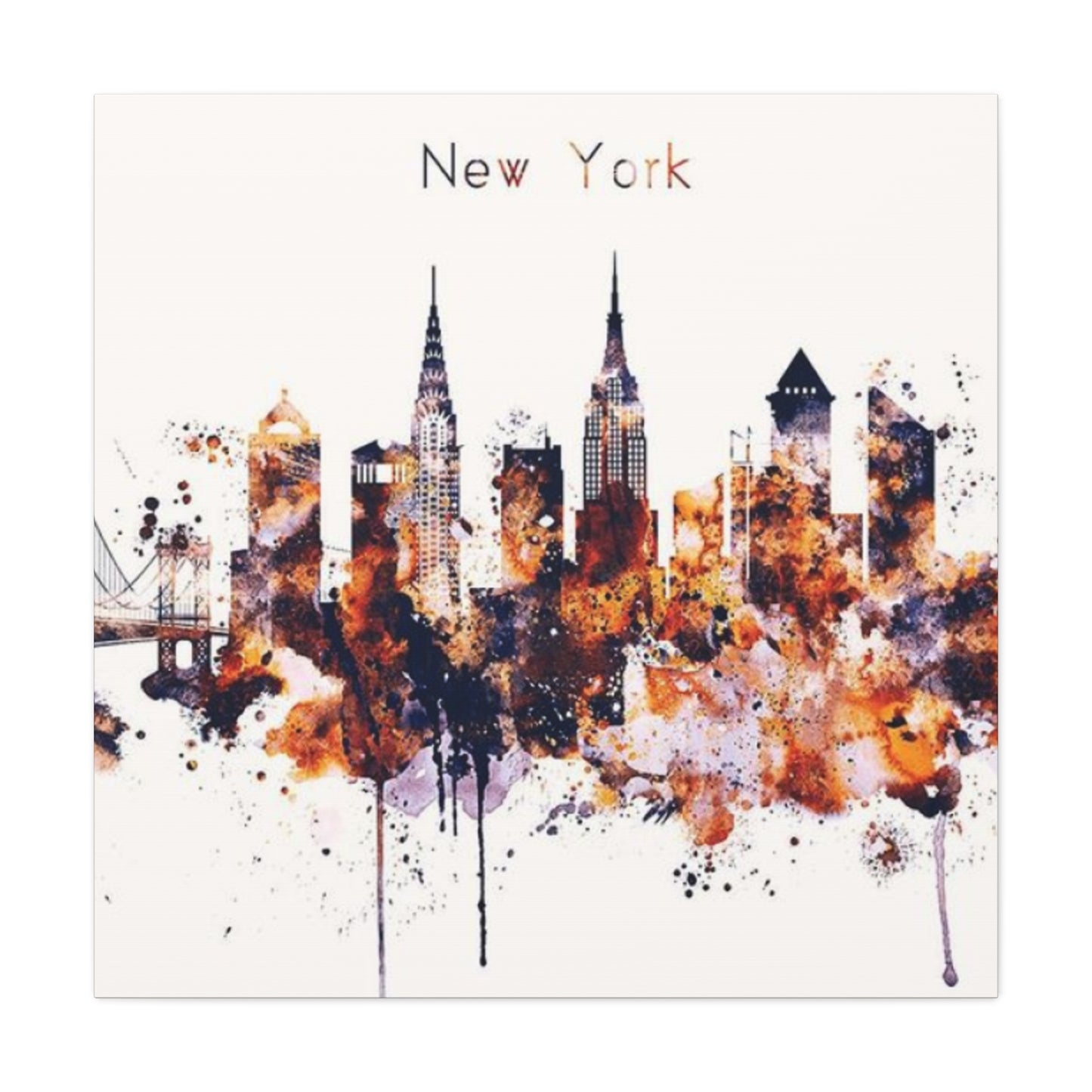 New York Skylines Drawing Wall Art & Canvas Prints